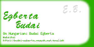 egberta budai business card